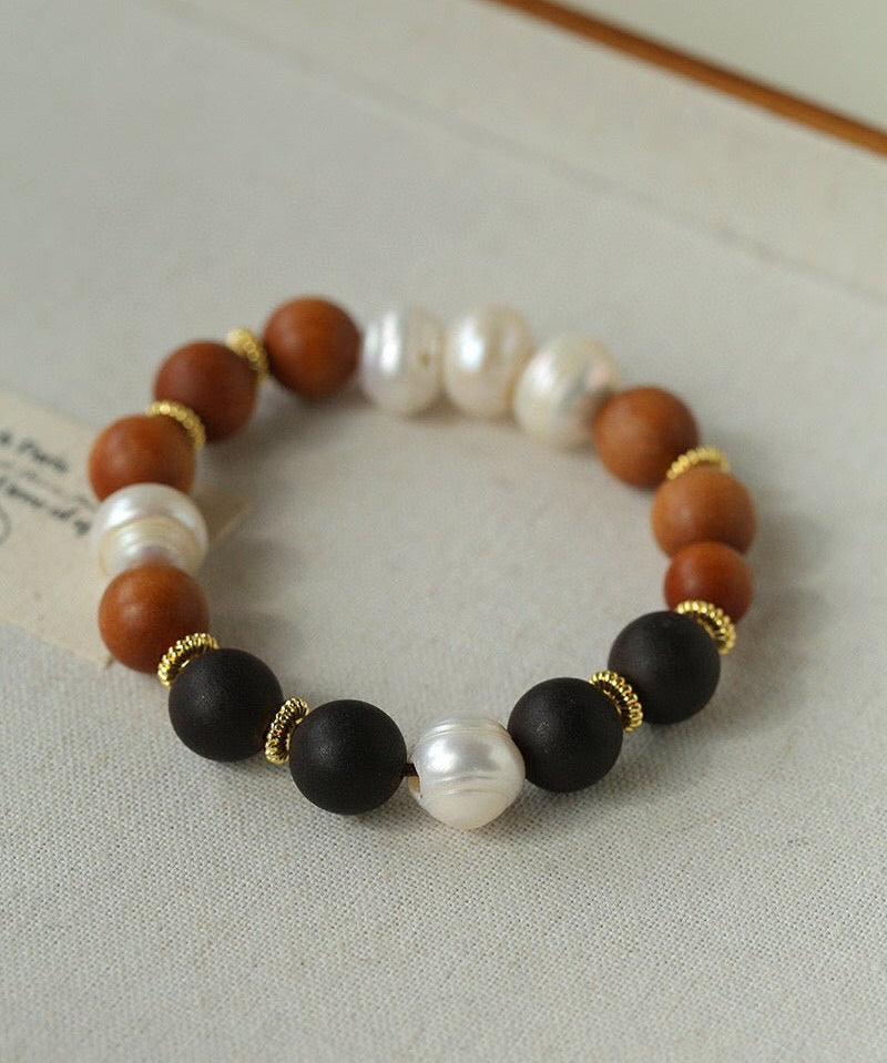 Barbie Sandalwood & Ebony Pearl Bracelet - floysun