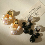 Baroque Pearl Beaded Tassel Earrings – Gold - floysun