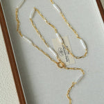 Baroque Pearl Chain Y - Necklace – Multi - Way Wear - floysun