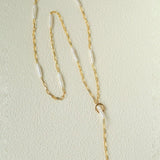 Baroque Pearl Chain Y - Necklace – Multi - Way Wear - floysun