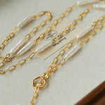 Baroque Pearl Chain Y - Necklace – Multi - Way Wear - floysun