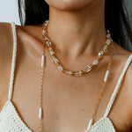 Baroque Pearl Chain Y - Necklace – Multi - Way Wear - floysun