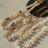 Baroque Pearl & Chunky Chain Necklace - floysun