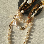 Baroque Pearl & Chunky Chain Necklace - floysun