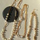 Baroque Pearl & Chunky Chain Necklace - floysun