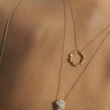 Baroque Pearl Floral Pendant Necklace | French Elegant Gold Chain - floysun