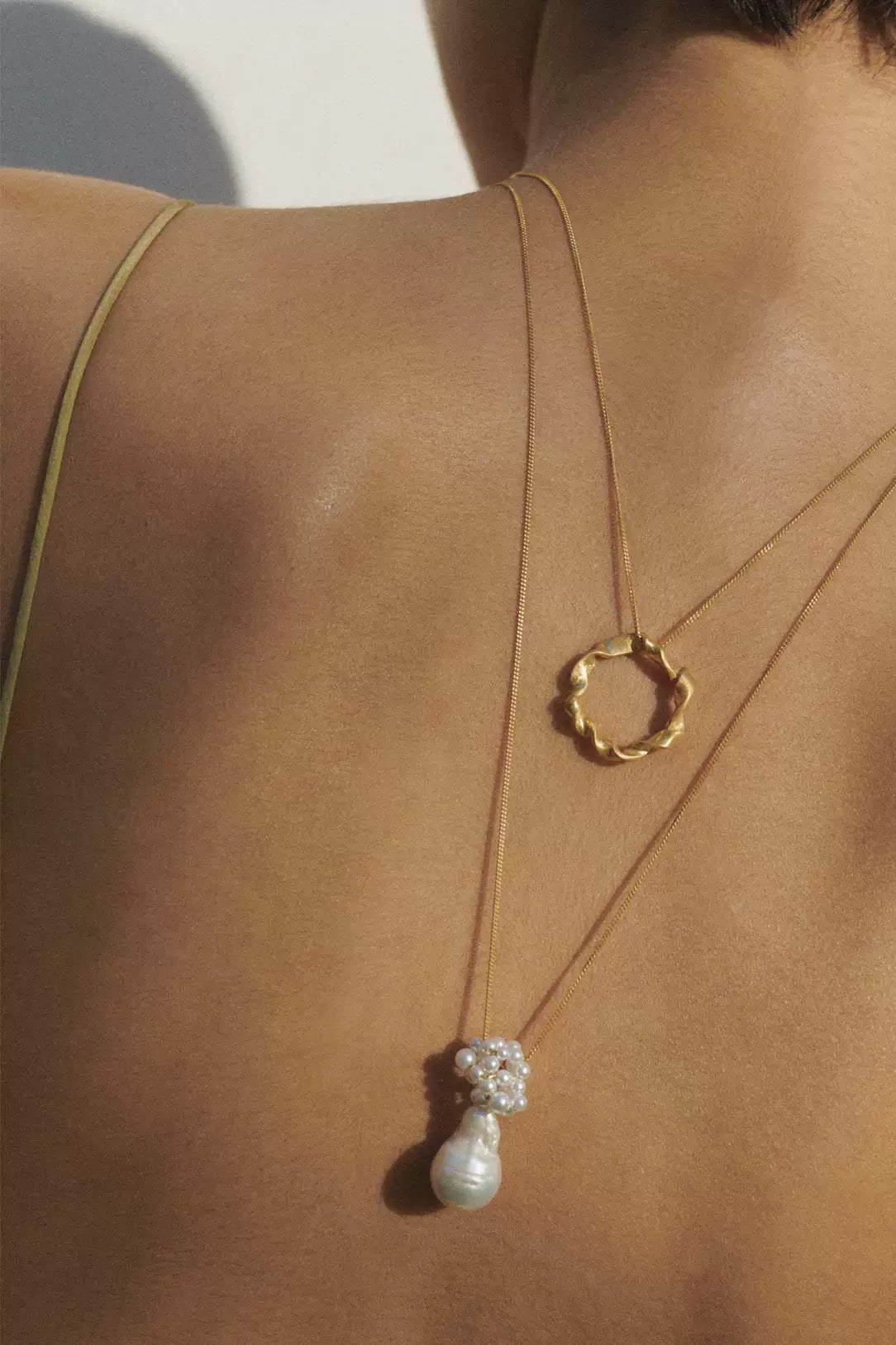 Baroque Pearl Floral Pendant Necklace | French Elegant Gold Chain - floysun