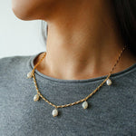 Baroque Pearl Multi - Charm Chain Necklace - floysun