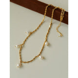 Baroque Pearl Multi-Charm Chain Necklace - floysun