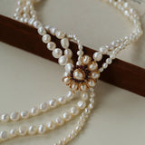 Baroque Pearl Necklace with Garnet - floysun