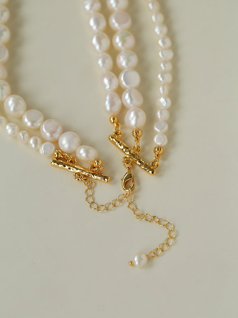 Baroque Pearl Necklace with Garnet - floysun