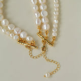 Baroque Pearl Necklace with Garnet - floysun