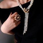 Baroque Pearl Necklace with Garnet - floysun