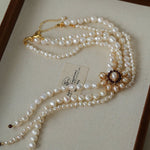 Baroque Pearl Necklace with Garnet - floysun