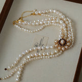 Baroque Pearl Necklace with Garnet - floysun
