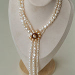 Baroque Pearl Necklace with Garnet - floysun