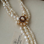Baroque Pearl Necklace with Garnet - floysun