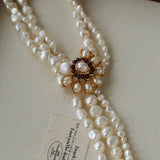 Baroque Pearl Necklace with Garnet - floysun