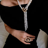 Baroque Pearl Necklace with Garnet - floysun