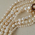 Baroque Pearl Necklace with Garnet - floysun