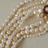 Baroque Pearl Necklace with Garnet - floysun