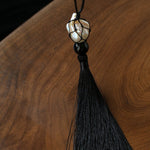 Baroque Pearl Net Tassel Necklace - floysun