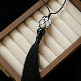 Baroque Pearl Net Tassel Necklace - floysun