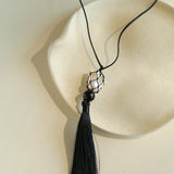 Baroque Pearl Net Tassel Necklace - floysun