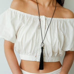 Baroque Pearl Net Tassel Necklace - floysun