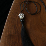 Baroque Pearl Net Tassel Necklace - floysun