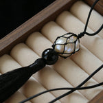 Baroque Pearl Net Tassel Necklace - floysun