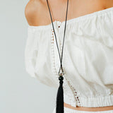 Baroque Pearl Net Tassel Necklace - floysun