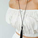 Baroque Pearl Net Tassel Necklace - floysun