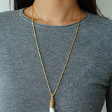 Baroque Pearl Pendant Chain Necklace - floysun