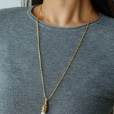 Baroque Pearl Pendant Chain Necklace - floysun