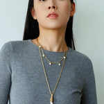 Baroque Pearl Pendant Chain Necklace - floysun