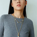 Baroque Pearl Pendant Chain Necklace - floysun