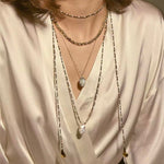 Baroque Pearl Teardrop Pendant Hand‑Strung Natural Stone Necklace - floysun
