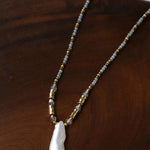 Baroque Pearl Teardrop Pendant Hand‑Strung Natural Stone Necklace - floysun