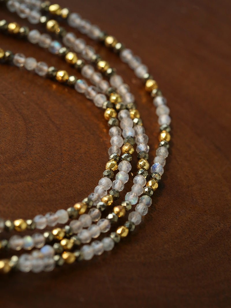 Baroque Pearl Teardrop Pendant Hand‑Strung Natural Stone Necklace - floysun