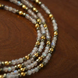 Baroque Pearl Teardrop Pendant Hand‑Strung Natural Stone Necklace - floysun