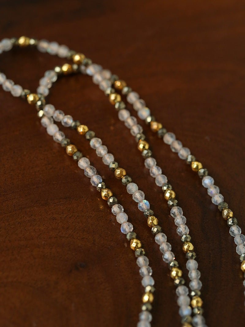 Baroque Pearl Teardrop Pendant Hand‑Strung Natural Stone Necklace - floysun