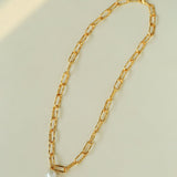 Baroque Pearl Toggle Necklace | Minimal Gold Chain Statement Piece - floysun