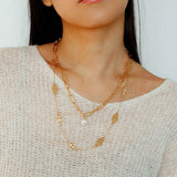 Baroque Pearl Toggle Necklace | Minimal Gold Chain Statement Piece - floysun