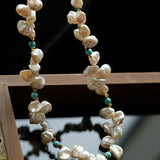 Baroque Pearl & Turquoise Necklace - floysun