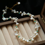 Baroque Pearl & Turquoise Necklace - floysun