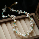 Baroque Pearl & Turquoise Necklace - floysun