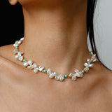 Baroque Pearl & Turquoise Necklace - floysun