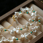 Baroque Pearl & Turquoise Necklace - floysun