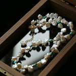 Baroque Pearl & Turquoise Necklace - floysun